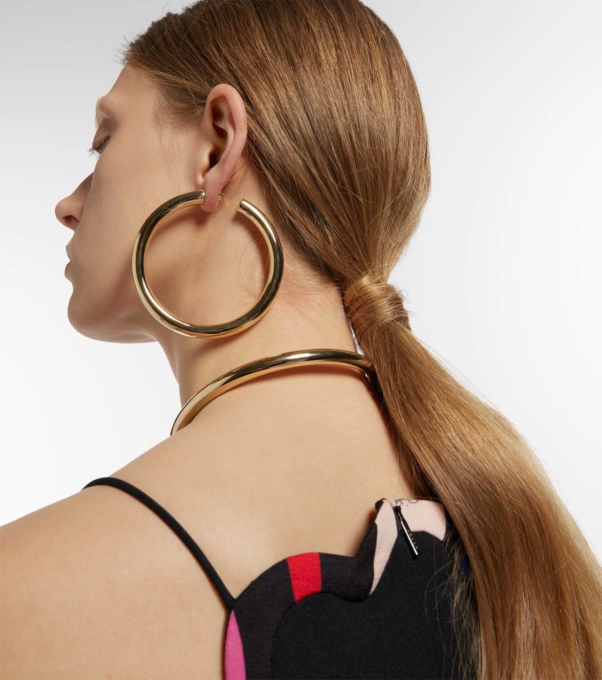 【Jennifer Fisher】 10kt gold-platedフープイヤリング Jennifer Fisher Mini 10kt gold-plated hoop earrings Jennifer