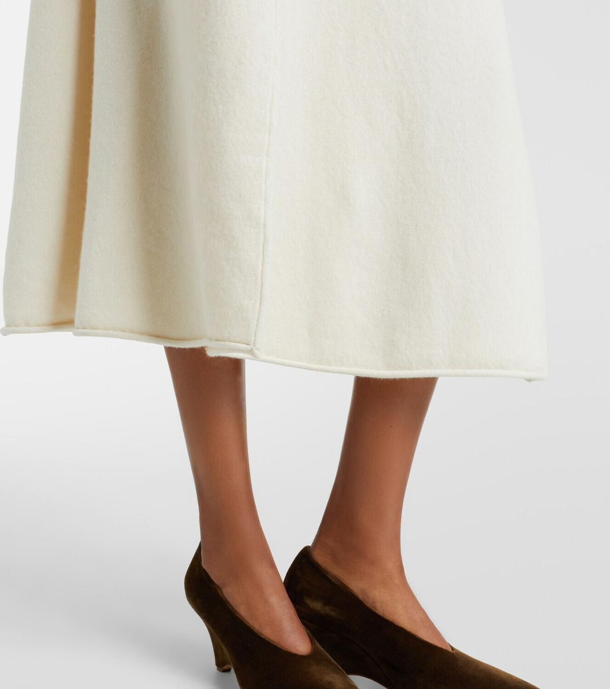 Extreme Cashmere N°388 Ease cashmere-blend midi skirt