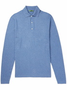 Sid Mashburn - Rally Cotton and Cashmere-Blend Polo Shirt - Blue