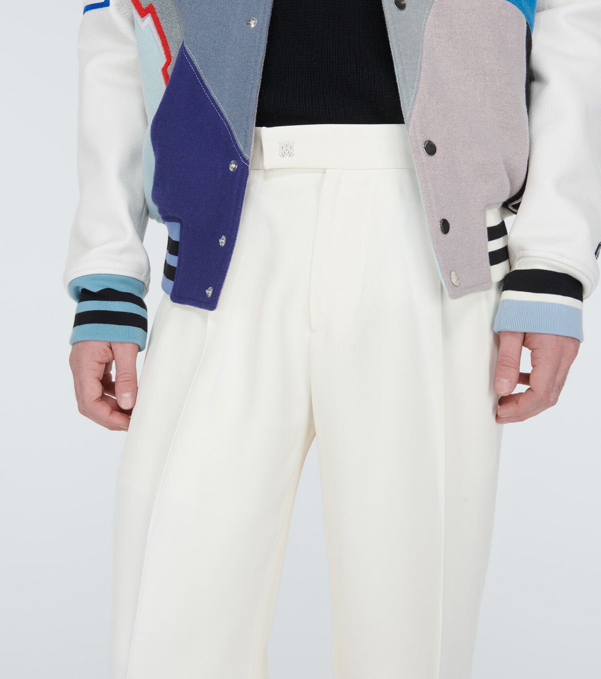 Amiri - Mid-rise wide-leg twill pants