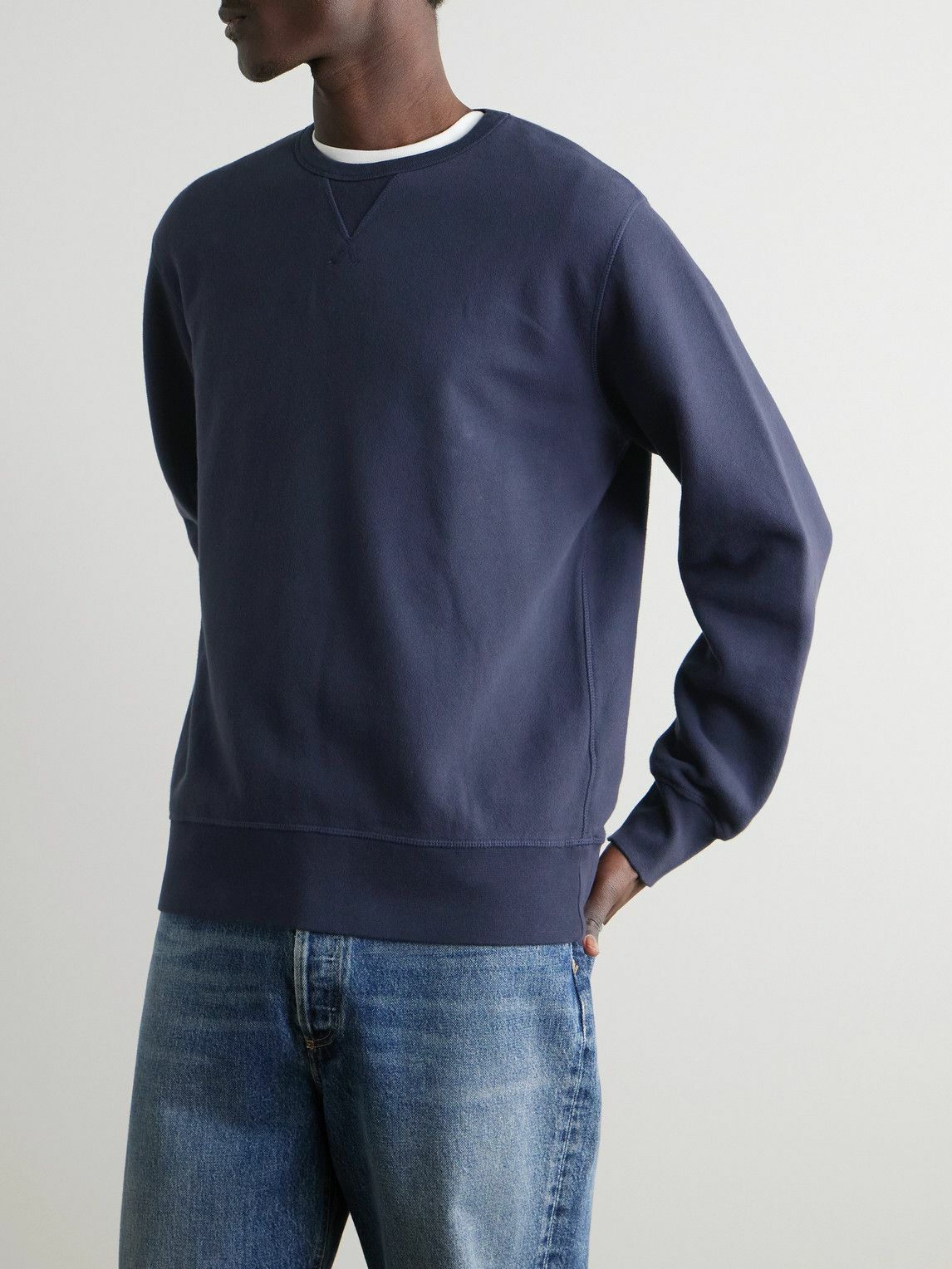 Hartford - Cotton-Jersey Sweatshirt - Blue