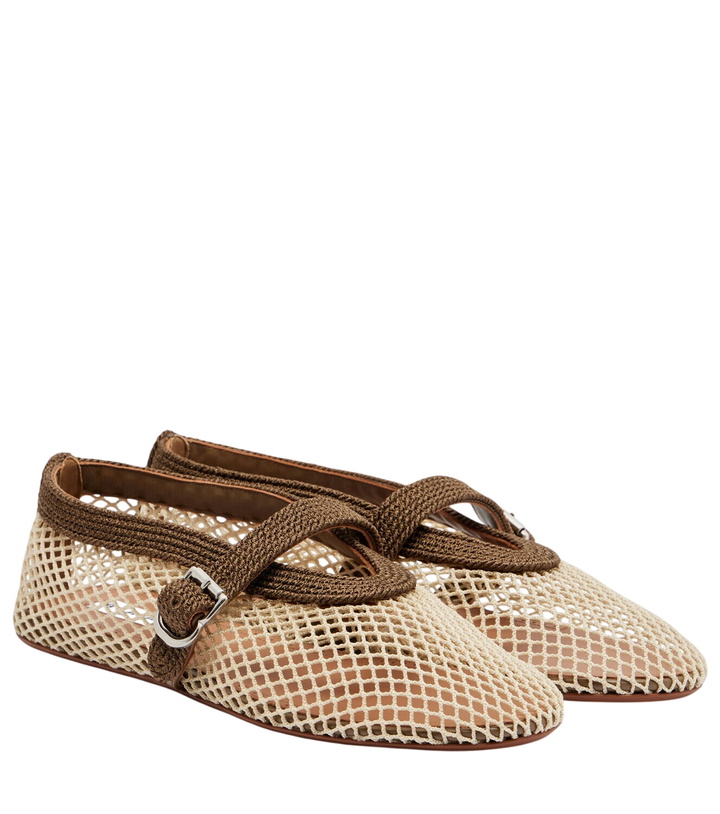 Photo: Alaïa Fishnet Mary Jane flats