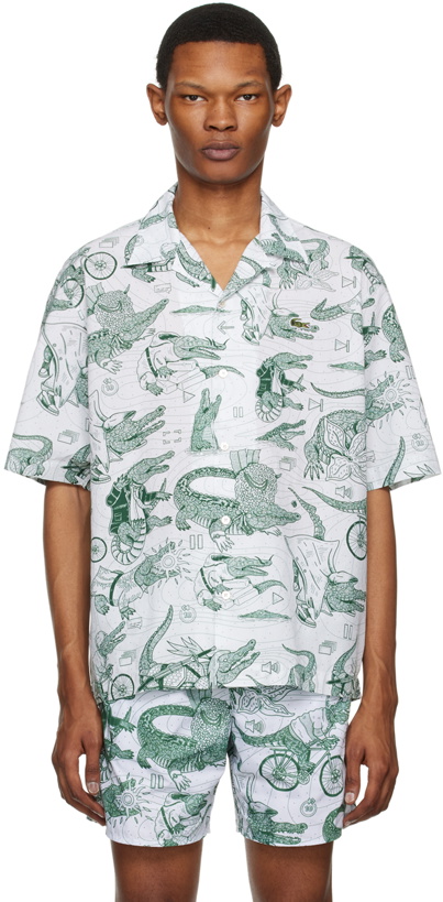 Photo: Lacoste Green & White Netflix Edition Printed Shirt