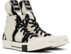 Rick Owens Drkshdw Black & White Converse Edition Turbodrk Sneakers