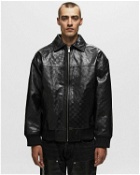 Misbhv Monogram Embossed Bandit Leather Jacket Black - Mens - Bomber Jackets