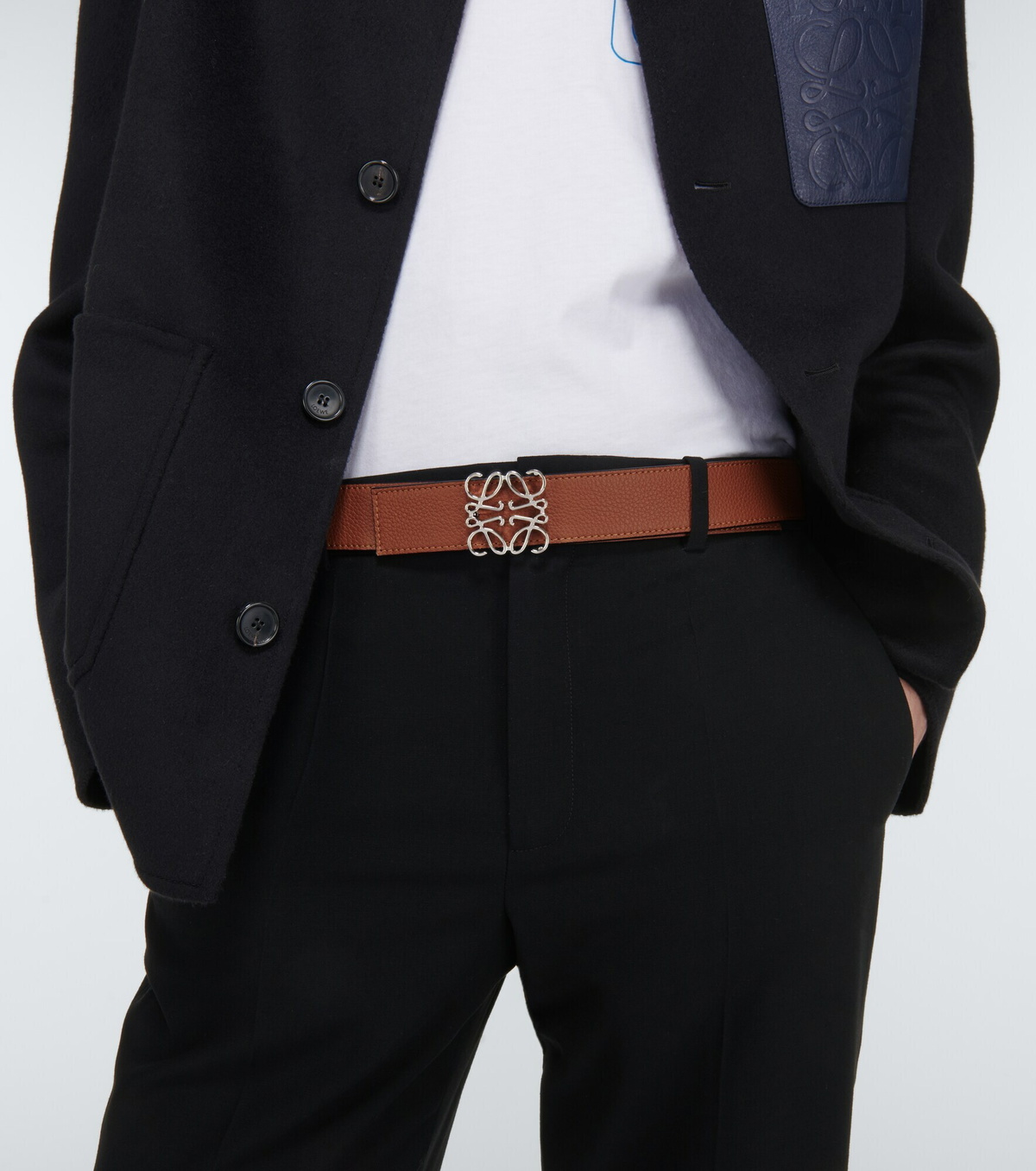 Loewe - Anagram reversible leather belt Loewe