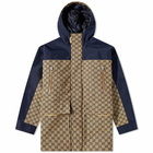 Gucci Men's GG Panel Mountain Jacket in Beige