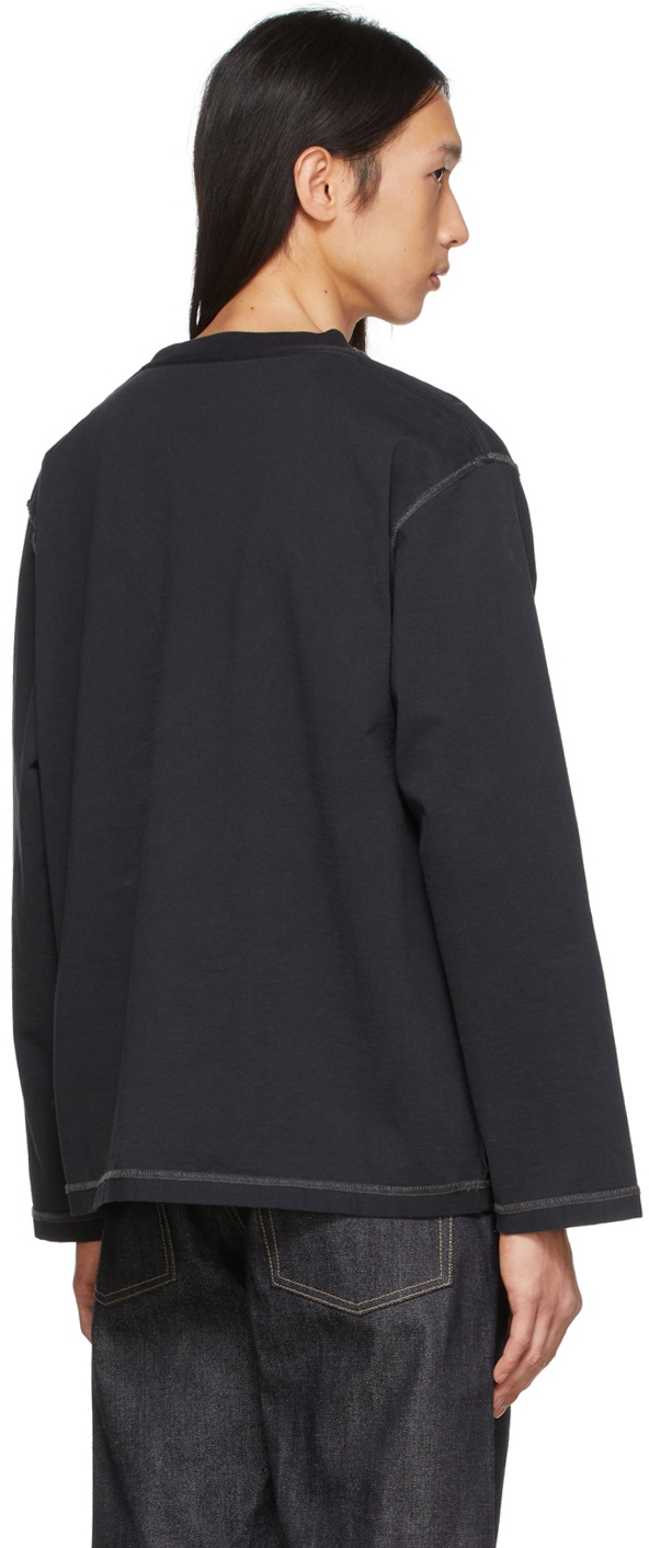 mfpen Black Inside-Out Long Sleeve T-Shirt mfpen