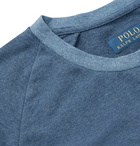 Polo Ralph Lauren - Logo-Embroidered Mélange Stretch-Cotton Jersey Sweatshirt - Blue