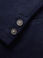 Massimo Alba - Herringbone Wool-Blend Blazer - Blue