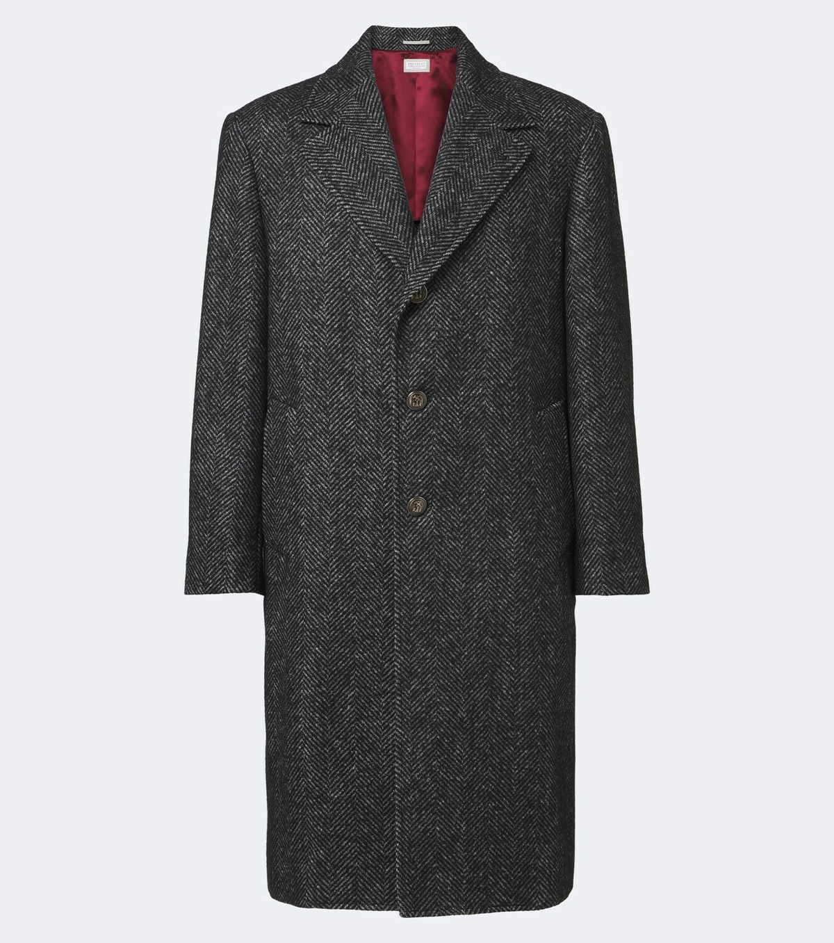 Brunello Cucinelli Herringbone wool and alpaca-blend coat