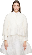Noir Kei Ninomiya Off-White Puff Sleeve Jacket