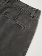 AGOLDE - Slater Tapered Pleated Cotton-Twill Trousers - Gray