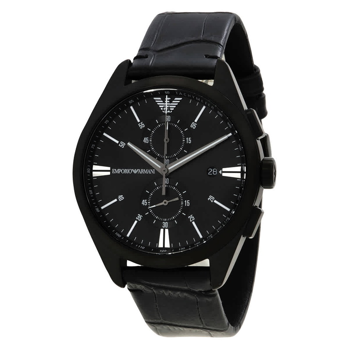 Photo: Emporio Armani Chronograph Quartz Black Dial Mens Watch AR11483