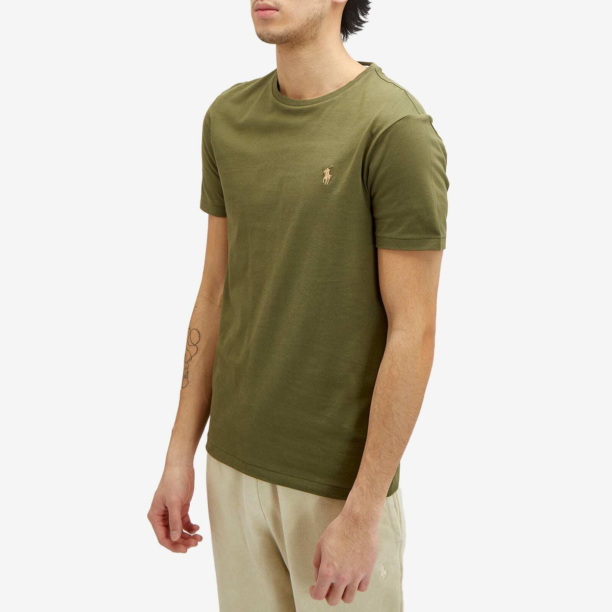 Tシャツ・カットソー Ralph Lauren SS24 POLO DARK SAGE (710536856 352) Polo Ralph Lauren Men's Custom Fit T-Shirt in Dark Sage Polo