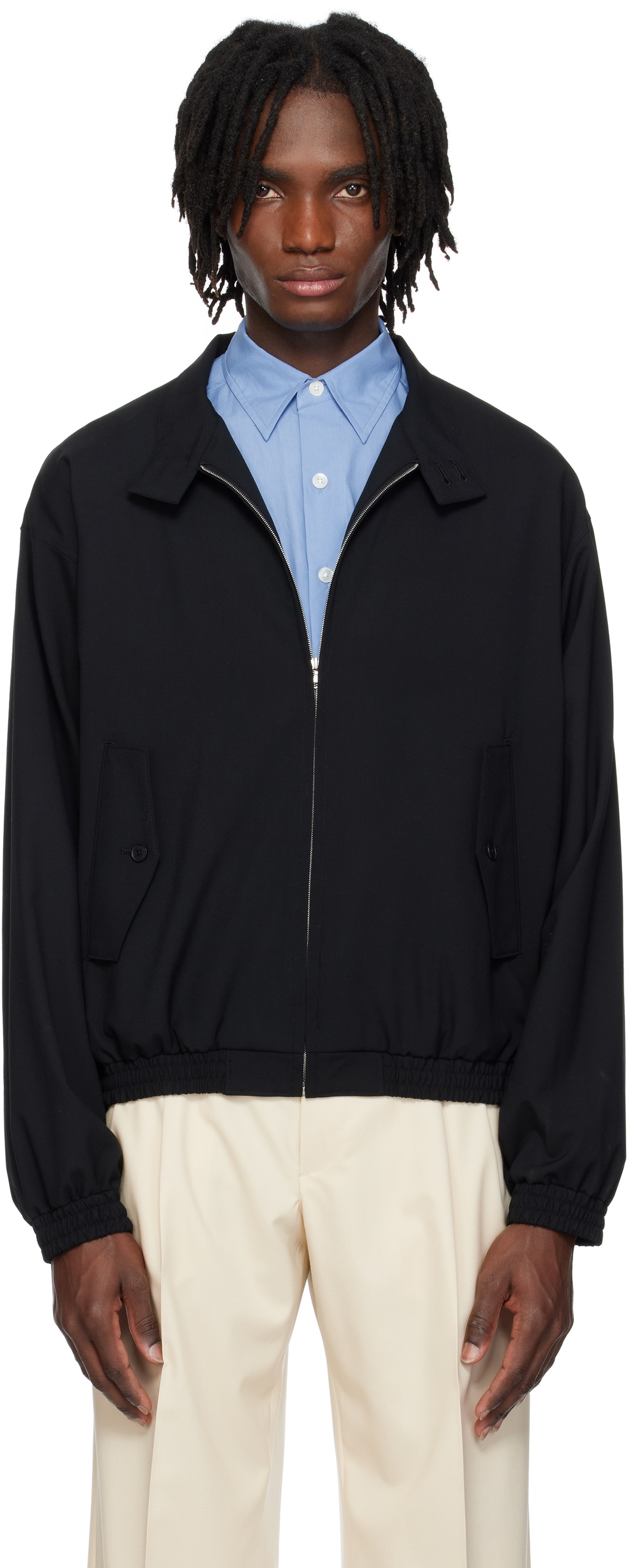 ジャケット・アウター auralee SUPER FINE TROPICAL WOOL BLOUSON AURALEE men's / SUPER FINE TROPICAL WOOL ZIP BLOUSON (BLACK