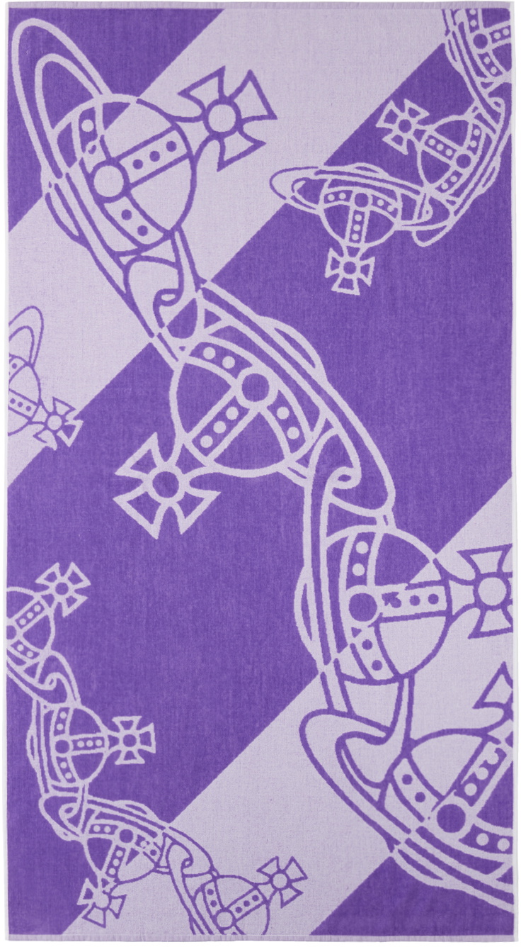 Vivienne Westwood Purple Chain Orb Beach Towel
