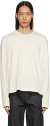 Jil Sander Off-White Cashmere Jersey Long Sleeve T-Shirt