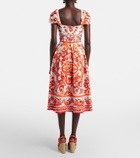 Dolce&Gabbana Majolica printed cotton poplin midi dress