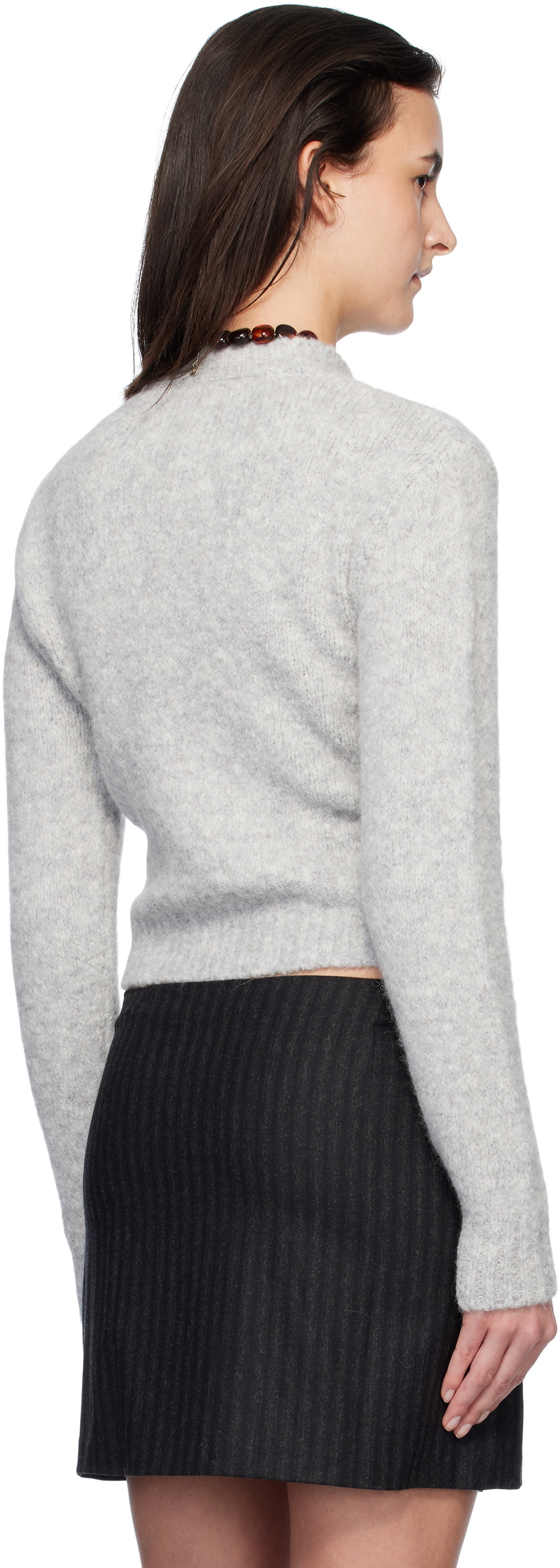 レビュー高評価の商品！ Zip Crush Gray Wool Paloma Cardigan Wool Paloma トップス