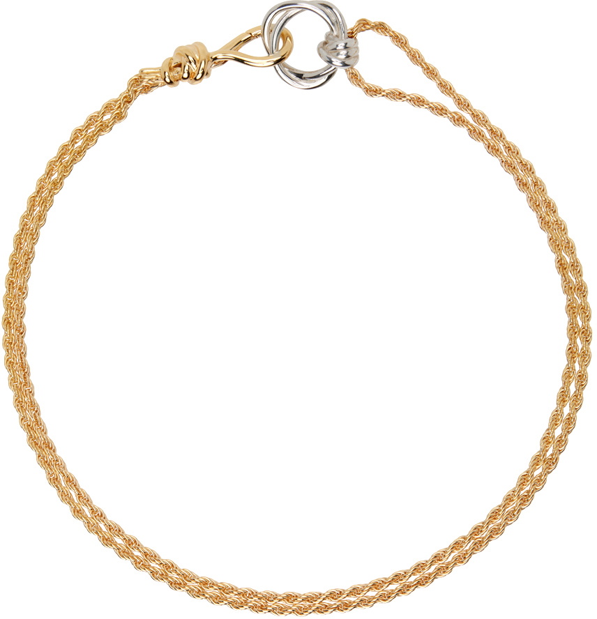 Bottega Veneta Gold Knot Necklace Bottega Veneta