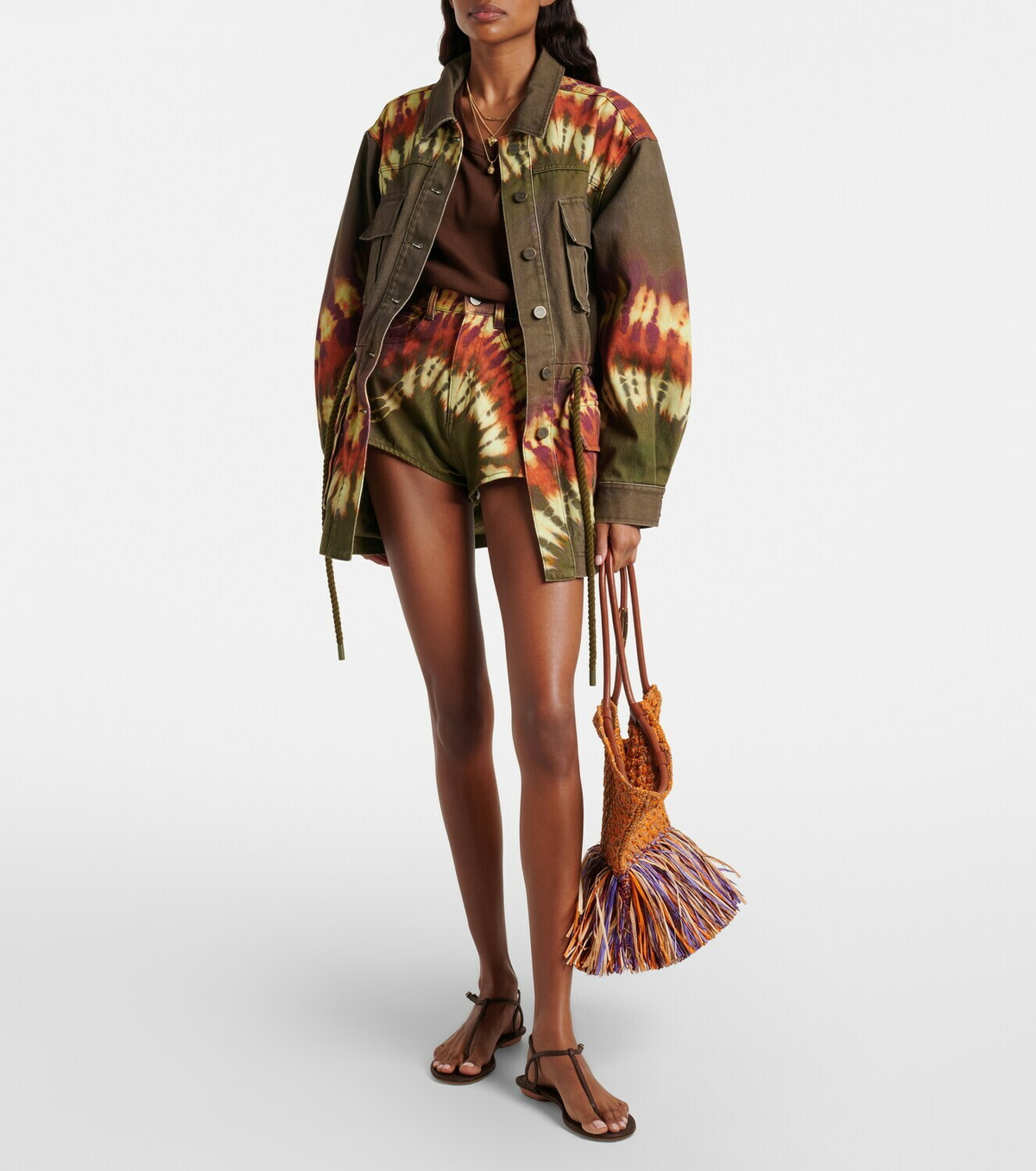 Alémais Marilyn dyed denim shorts