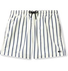 Solid & Striped - The Classic Mid-Length Striped Swim Shorts - White