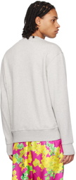 Versace Jeans Couture Gray Embroidered Sweatshirt