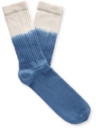 Altea - Dip-Dyed Cotton-Blend Socks