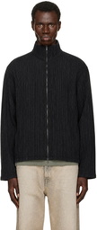 OUR LEGACY Black Shrunken Fullzip Sweater