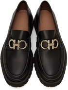 Salvatore Ferragamo Black Gancini Bleecker Loafers