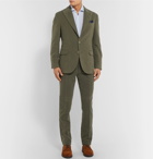 Brunello Cucinelli - Dark-Sage Unstructured Cotton and Cashmere-Blend Suit Jacket - Green