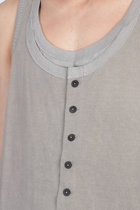 Ziggy Chen Tank Top In Grey Cotton