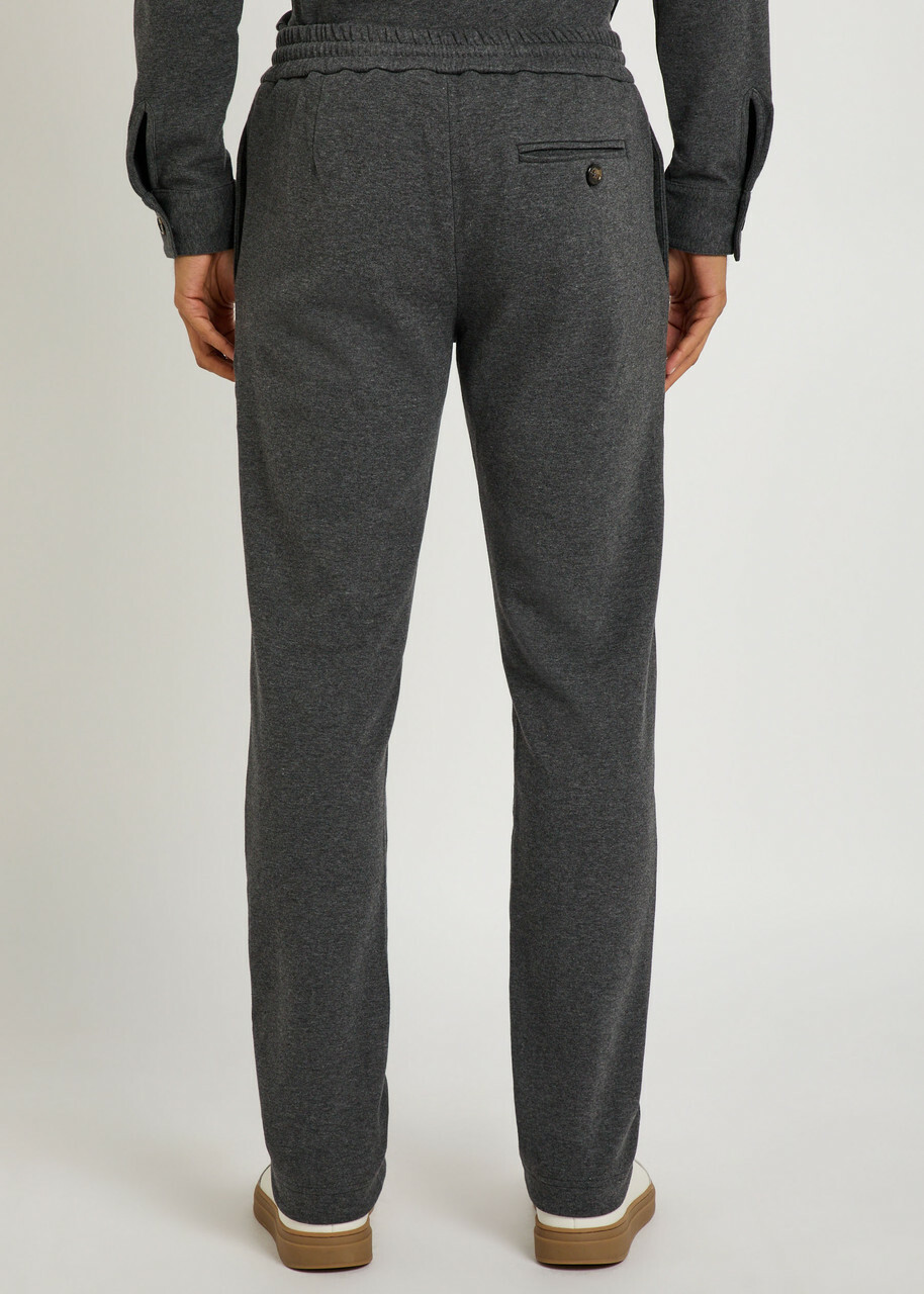Aurélien Cotton-blend Trousers Charcoal