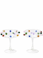 FAZEEK Set Of 2 Jewel Coupes