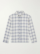 SAGE NATION - Strano Checked Twill Shirt - Blue
