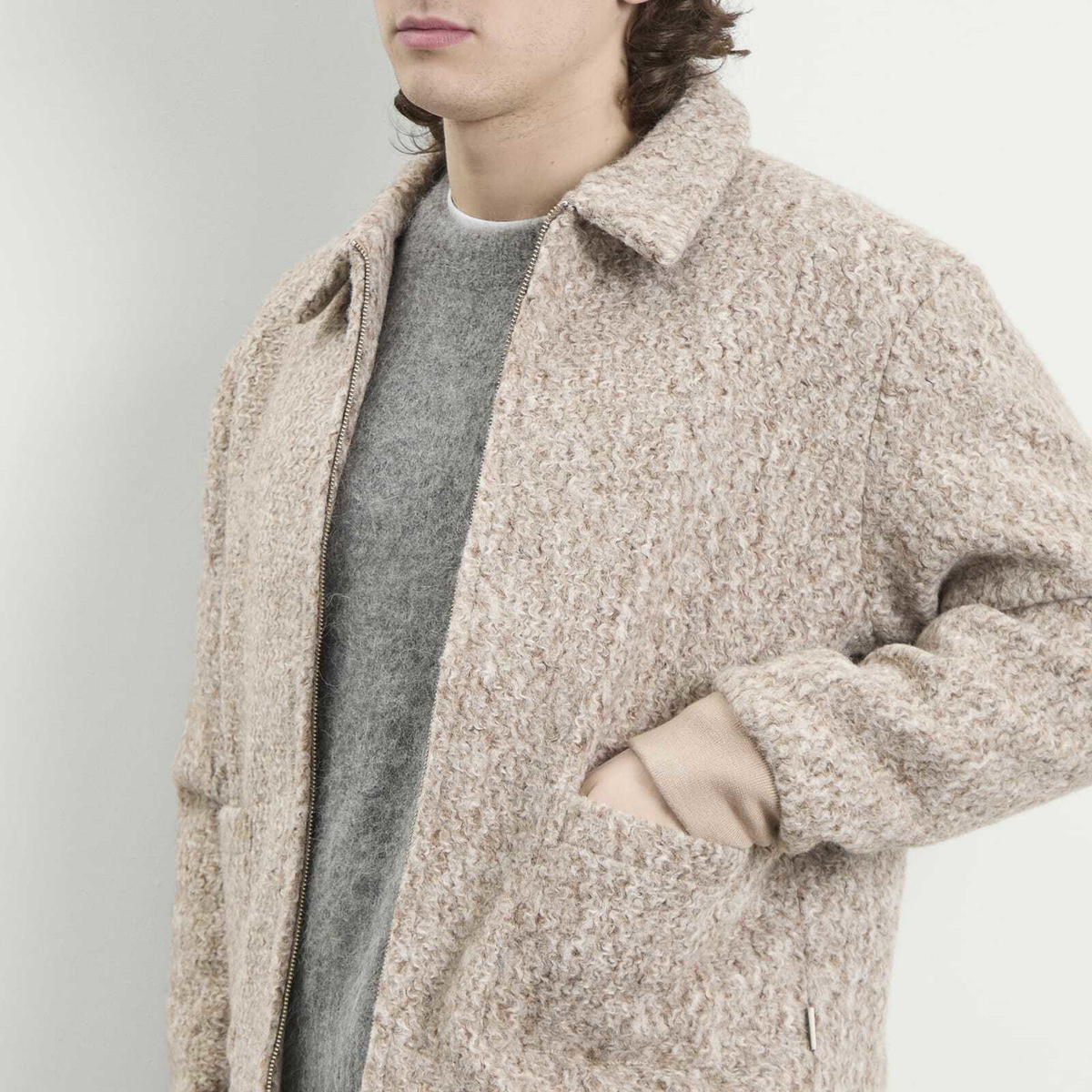 Bound Men's Cloud Textured Jacket in Oatmeal BOUND by Bond-Eye