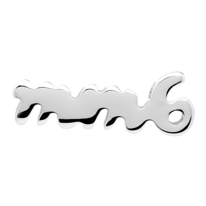 Photo: MM6 Maison Margiela Silver Logo Stud Earring