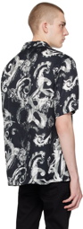 Versace Jeans Couture Black Watercolor Couture Shirt