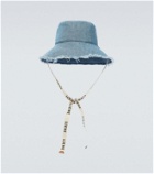 Loewe Paula's Ibiza frayed denim bucket hat