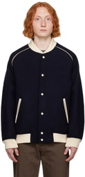 POTTERY Navy Oversized Bomber Jacket