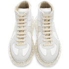 Maison Margiela White Caviar High-Top Sneakers