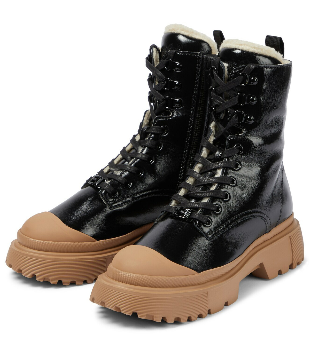 Hogan H619 lace-up leather ankle boots