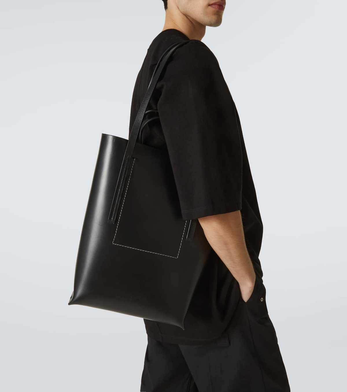 Rick Owens Medium leather tote bag Rick Owens