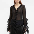 Acne Studios Women's Toulise Chiffon Blouse in Black