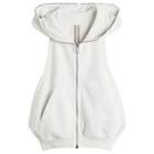 Rick Owens DRKSHDW Women's Cyclops Gimp Sleeveless Hoodie in Milk Wash