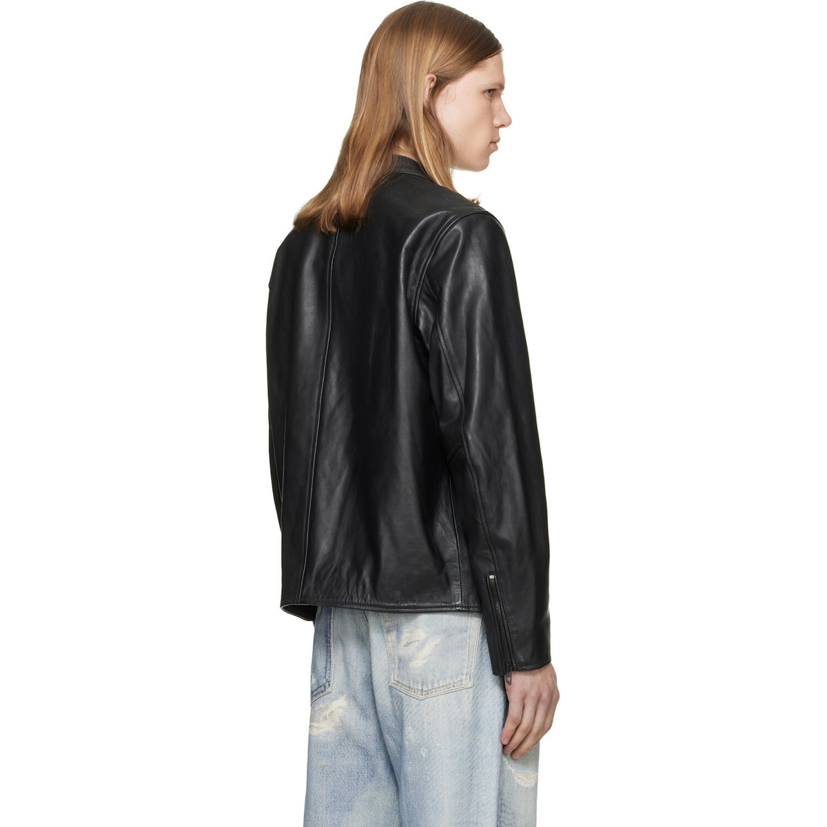 Diesel Black L-Tad-Wrd Leather Jacket