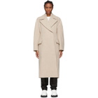 Acne Studios Beige Boiled Wool Olaila Coat