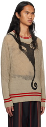 Vivienne Westwood Taupe Distressed Sweater