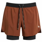 Bandit Men's Vento™ Mens 2-in-1 Short in Coffee Bean/Black